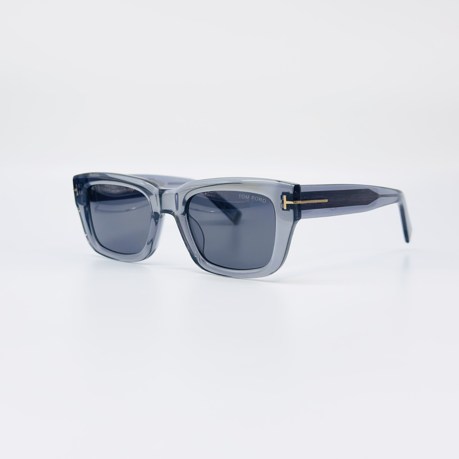 Tom Ford FT1327 Sunglasses Transparent Gray Frame Gray Lens New w/ Box