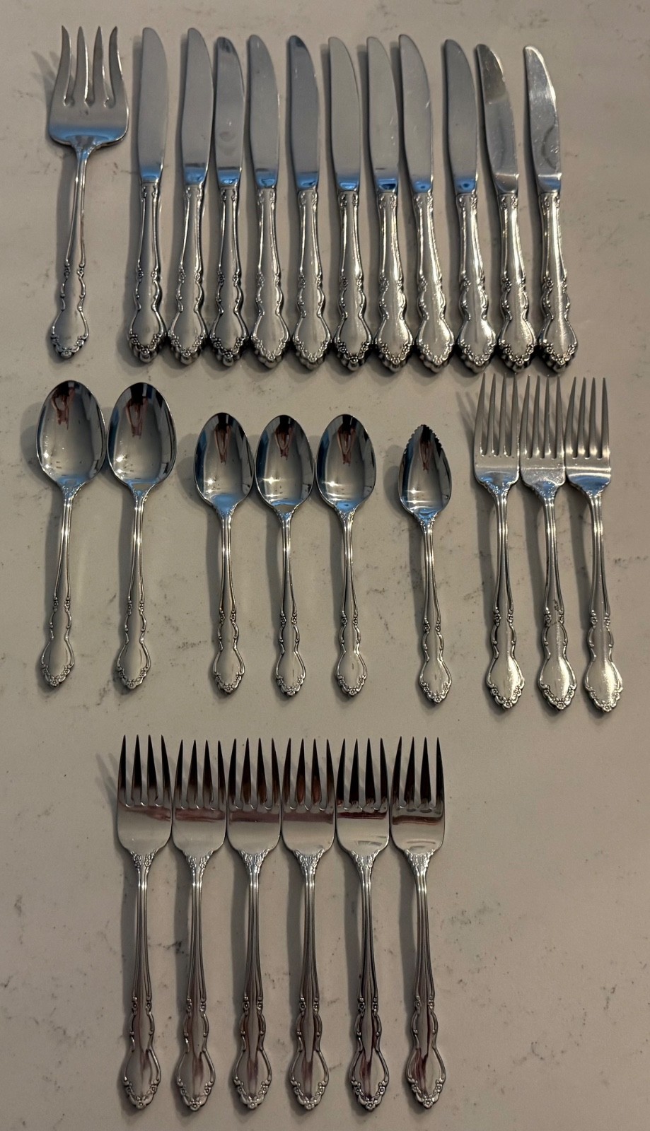 27 PC ONEIDA DOVER Stainless Steel Flatware Mixed Lot 27 PC ONEIDA DOVER Stainless Steel Flatware Mixed Lot
