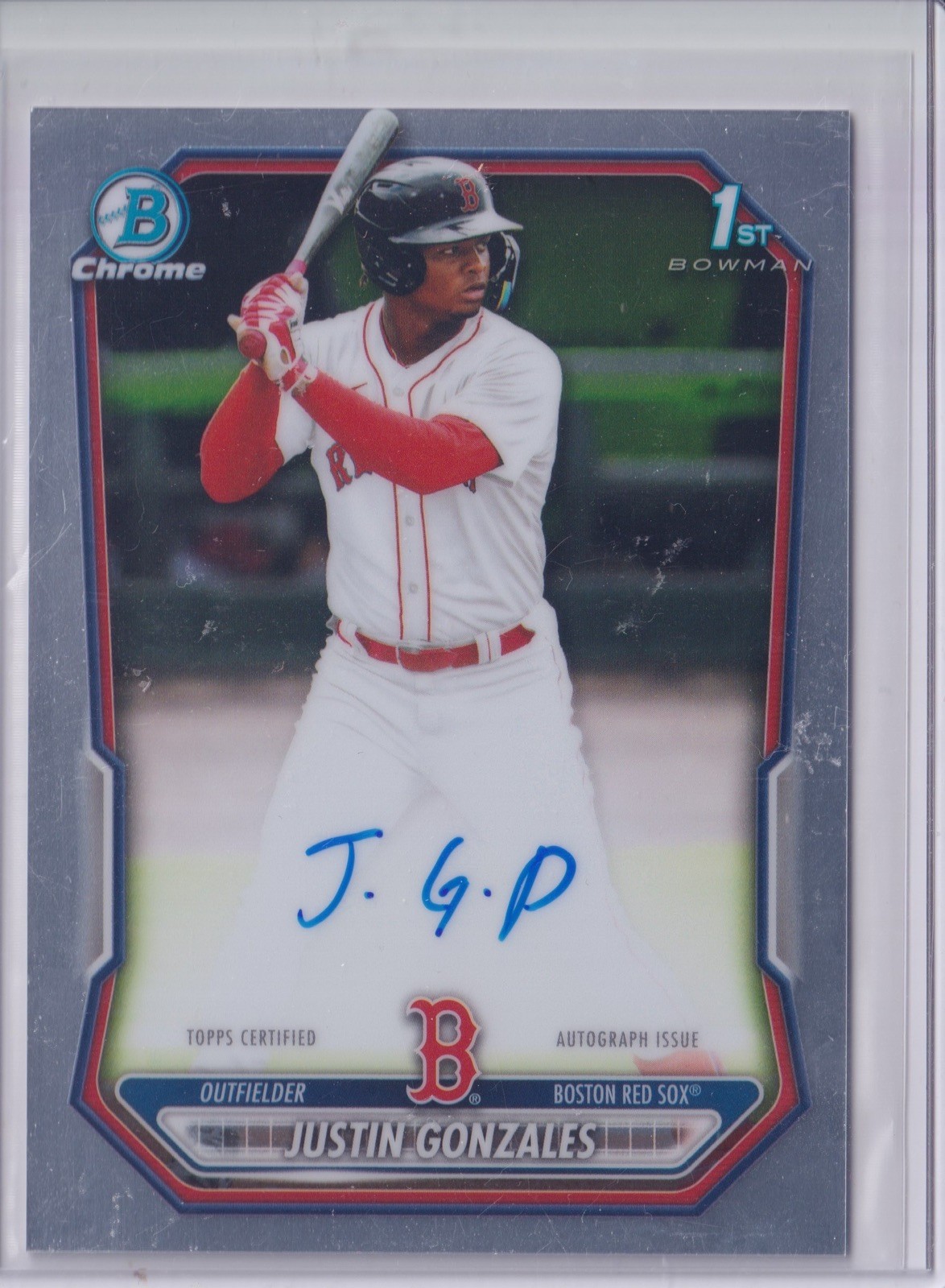 2026 Bowman Chrome Justin Gonzales Autograph 1st Red Sox Auto QTY Avail