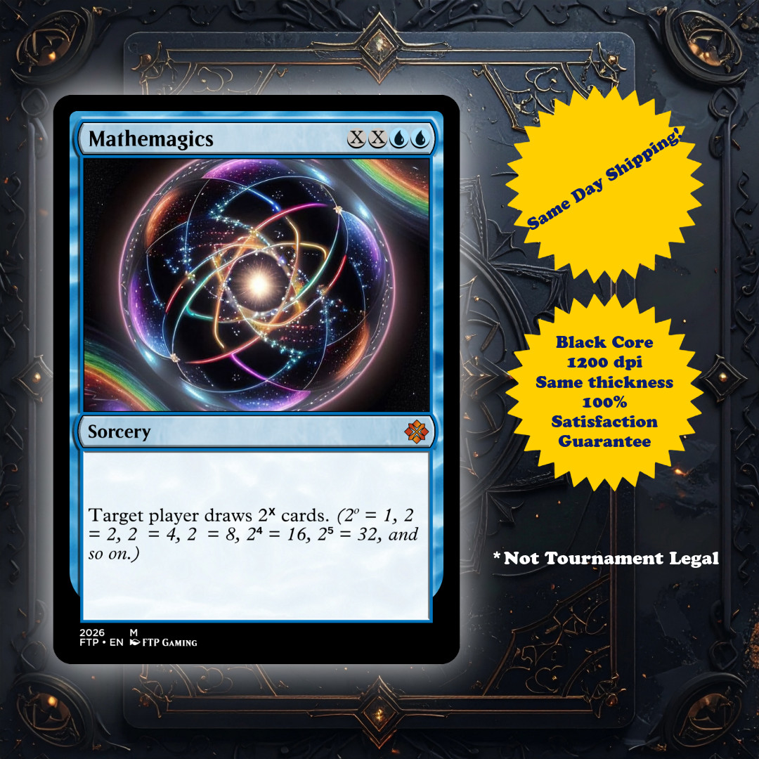 Mathemagics - High Quality Custom Art Playtest card for MTG - Commander EDH