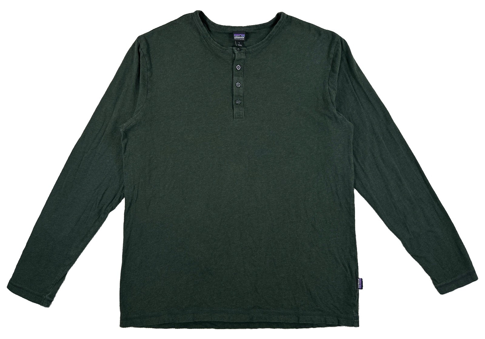 Patagonia Long-Sleeved Daily Henley Shirt Men’s Large Green Organic Cotton Patagonia Long-Sleeved Daily Henley Shirt Men’s Large Green Organic Cotton