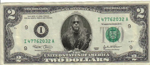 Jeff Hanneman $2 Bill Mint Celebrity Jeff Hanneman $2 Bill Mint Celebrity