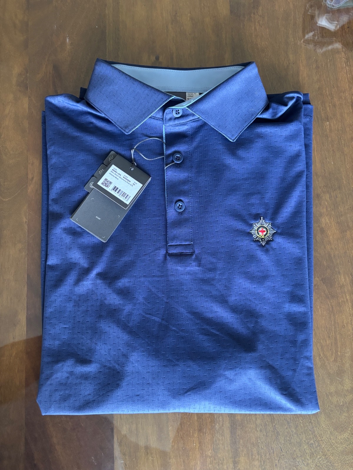 NWT MEN\'S KJUS SAVIN STRUCTURE POLO, SIZE: L, COLOR: ATLANTA BLUE (M7.9) NWT MEN\'S KJUS SAVIN STRUCTURE POLO, SIZE: L, COLOR: ATLANTA BLUE (M7.9)