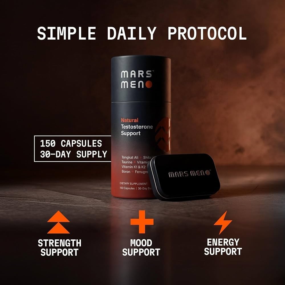 MARS MEN Natural Test Support – 1 Month Supply – Authentic – New & Unopened