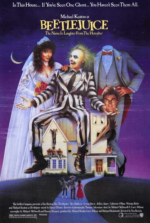 BEETLEJUICE Movie POSTER PRINT 27x40 Michael Keaton Geena Davis Alec Baldwin
