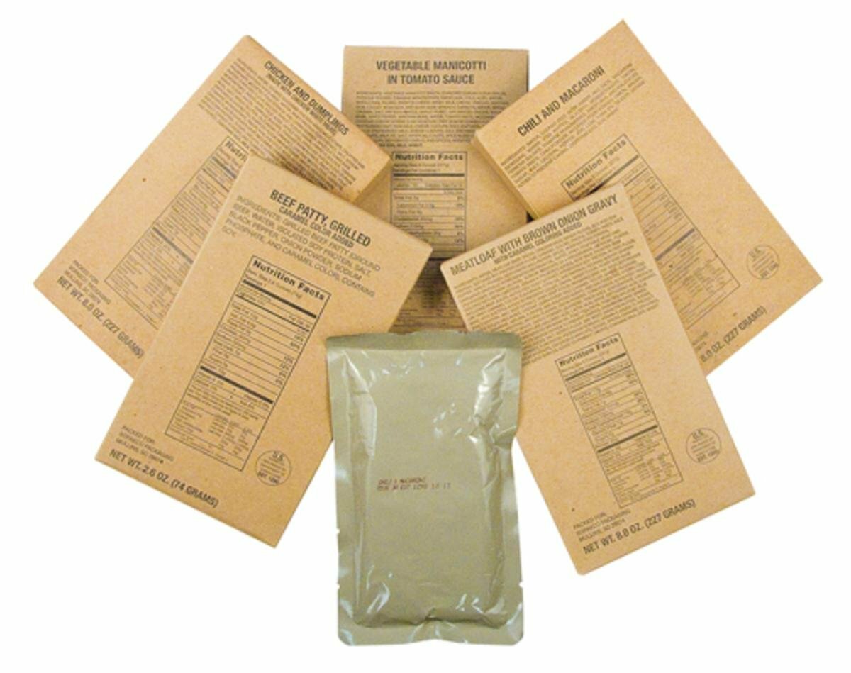 Case of 12 MRE Entrees from Meals Ready to Eat