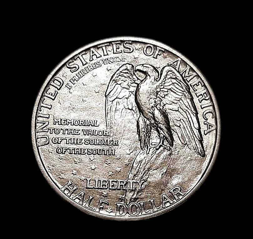 1925 AU Stone Mountain 90% Silver Half Dollar ACTUAL COIN SEEN Extreme Detail