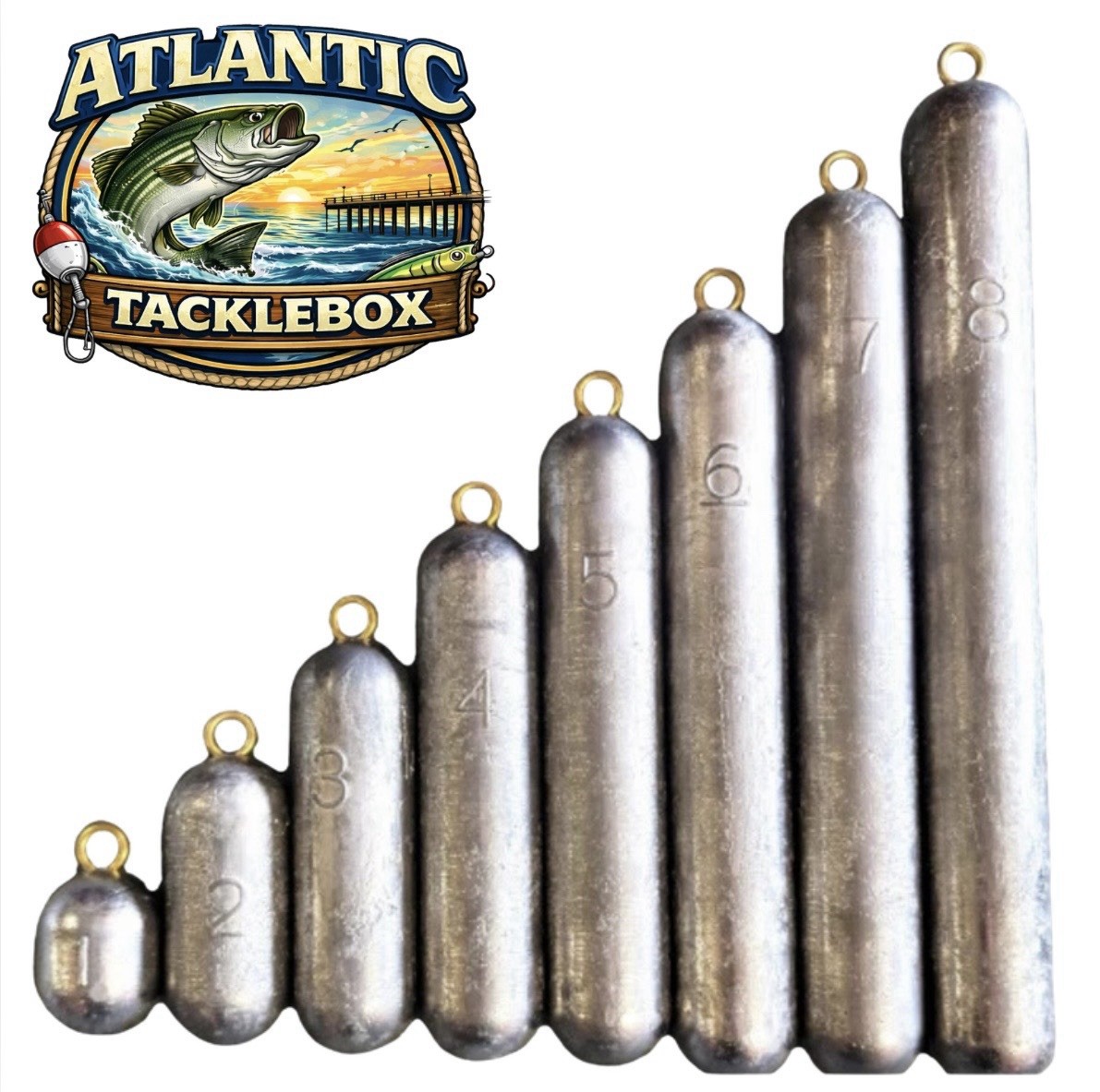 DEEP DROP WEIGHTS 1lb 2lb 3lb 4lb 5lb 6lb 8lb [FREE SHIPPING]