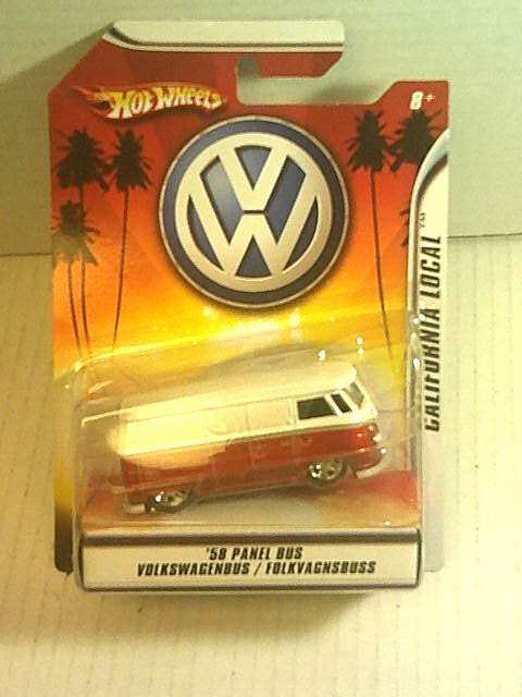 2007 HOT WHEELS VW '58 PANEL BUS, CALIFORNIA LOCAL SERIES, WHITE/RED 1:64NEW,MIP
