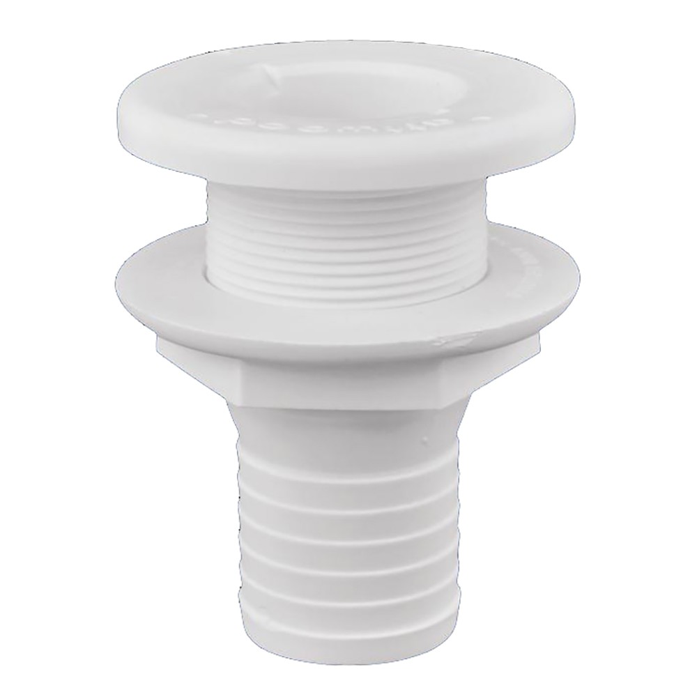Attwood Thru-Hull Fitting Connector 1-1/2 inch Hose for Boat Deck Plastic White Attwood Thru-Hull Fitting Connector 1-1/2 inch Hose for Boat Deck Plastic White