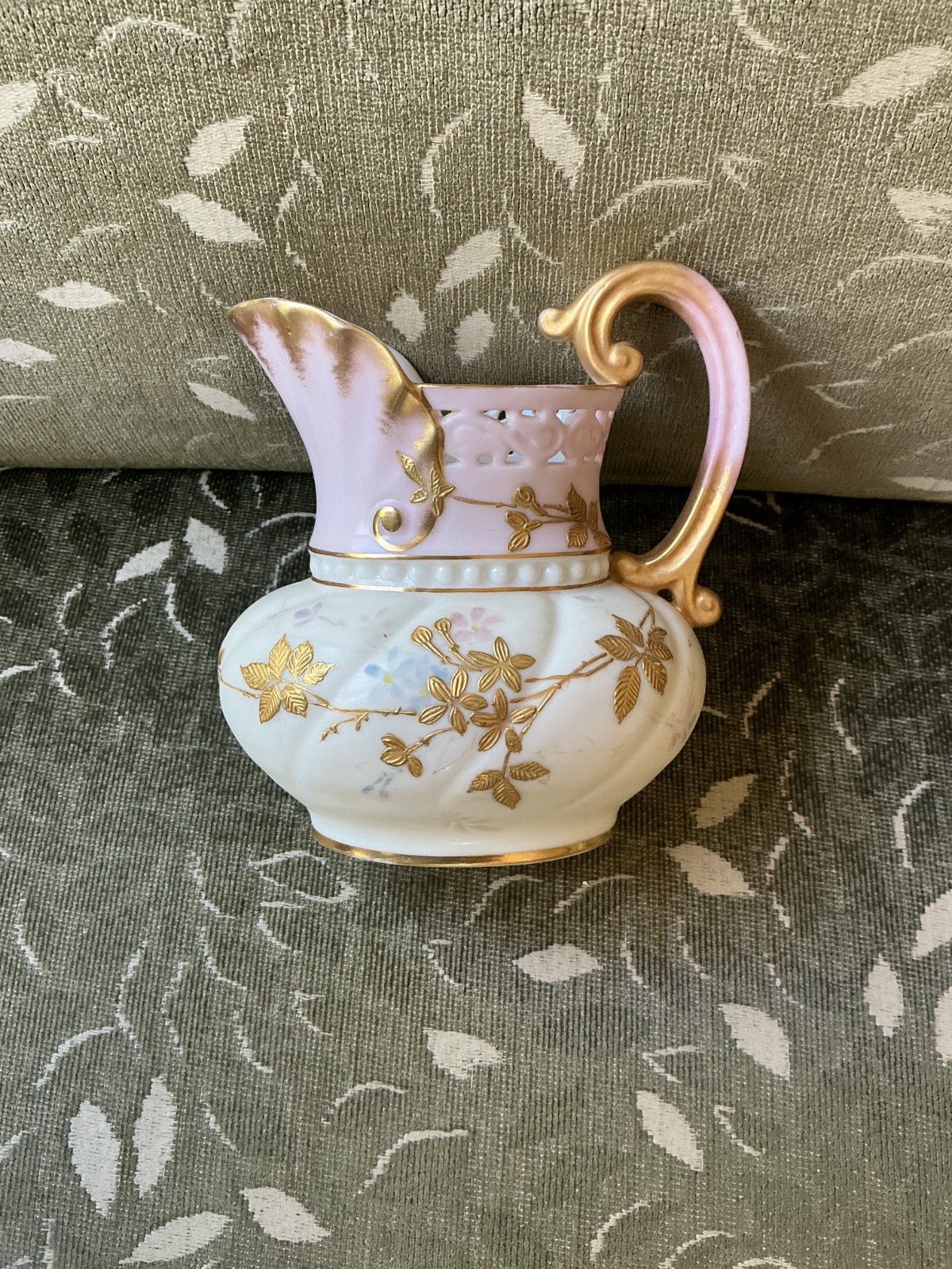Rare Antique Ceramic Art Co American Belleek Decorated Creamer