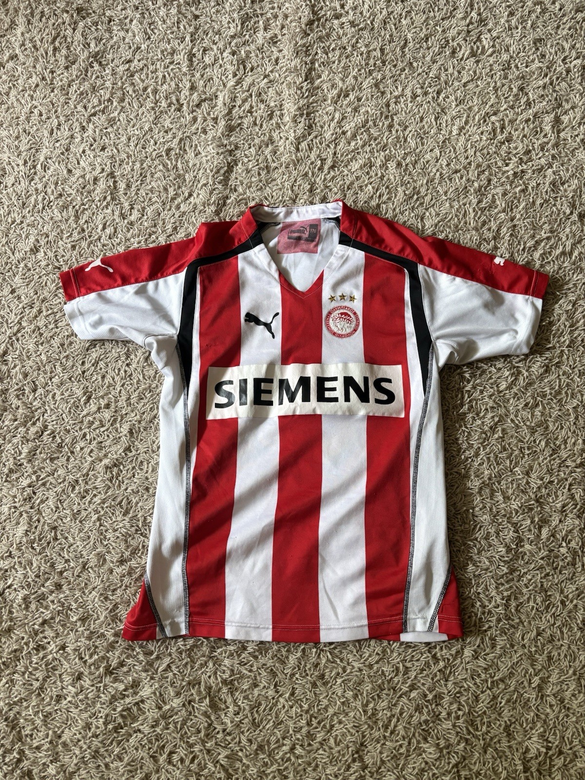 OLYMPIACOS 2005 2006 HOME FOOTBALL SHIRT SOCCER JERSEY PUMA MENS SIZE S Small
