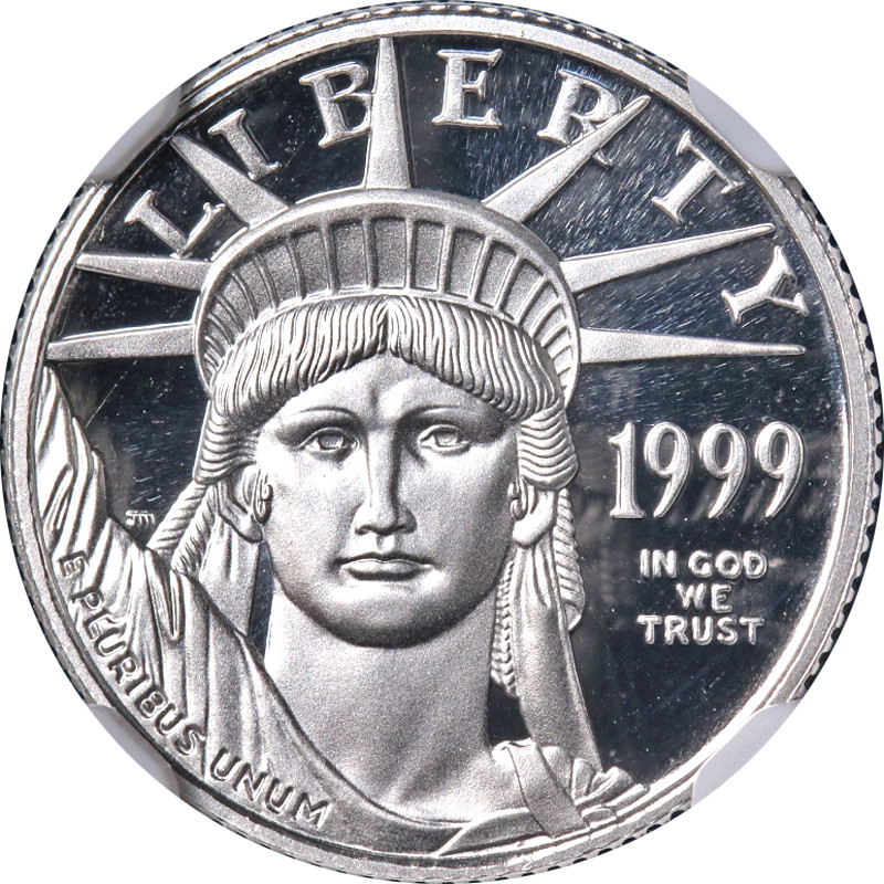 1999-W Platinum American Eagle $10 NGC PF70 Ultra Cameo Brown Label STOCK