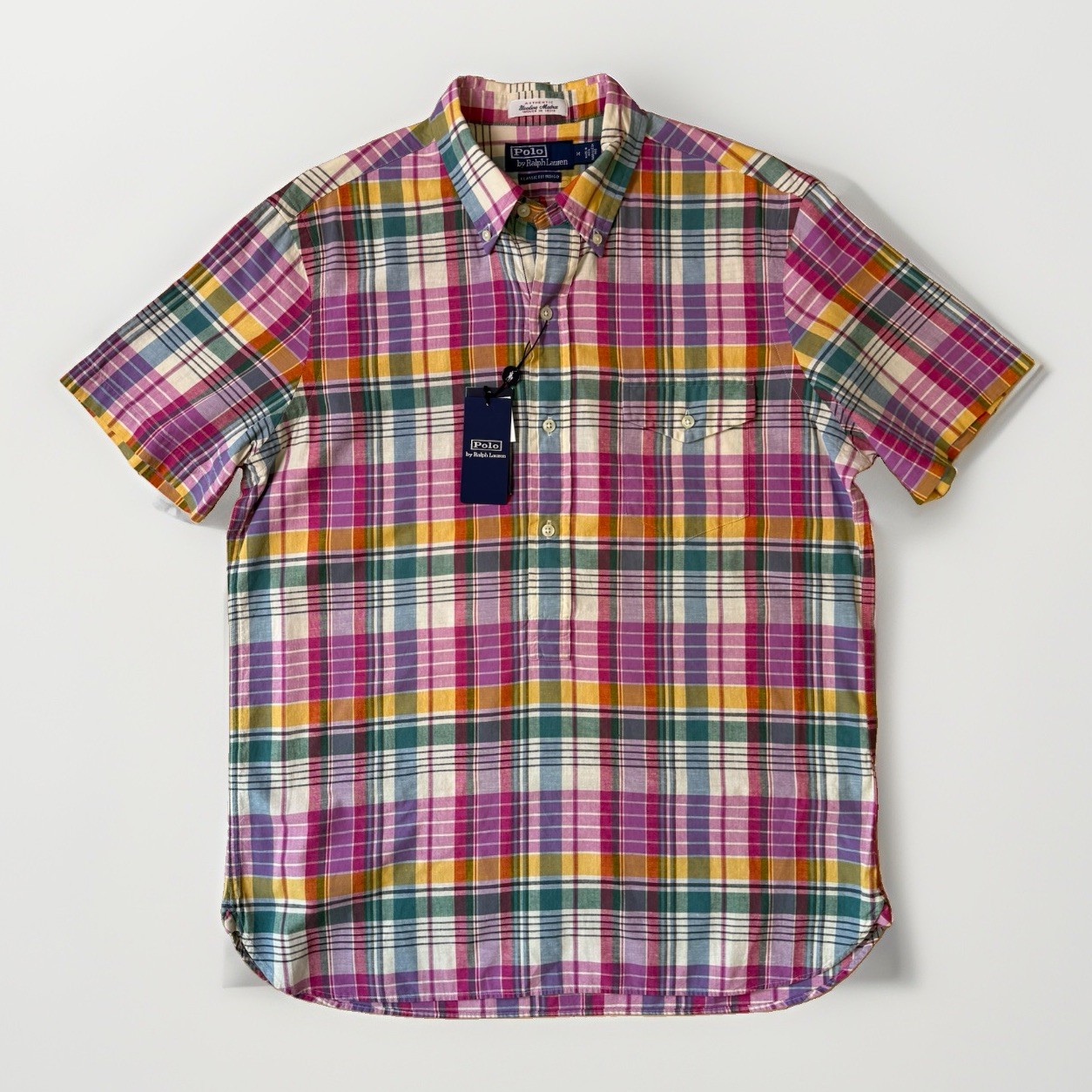 Polo Ralph Lauren Madras Poplin Popover Shirt Medium Multicolor New York RRL NWT Polo Ralph Lauren Madras Poplin Popover Shirt Medium Multicolor New York RRL NWT