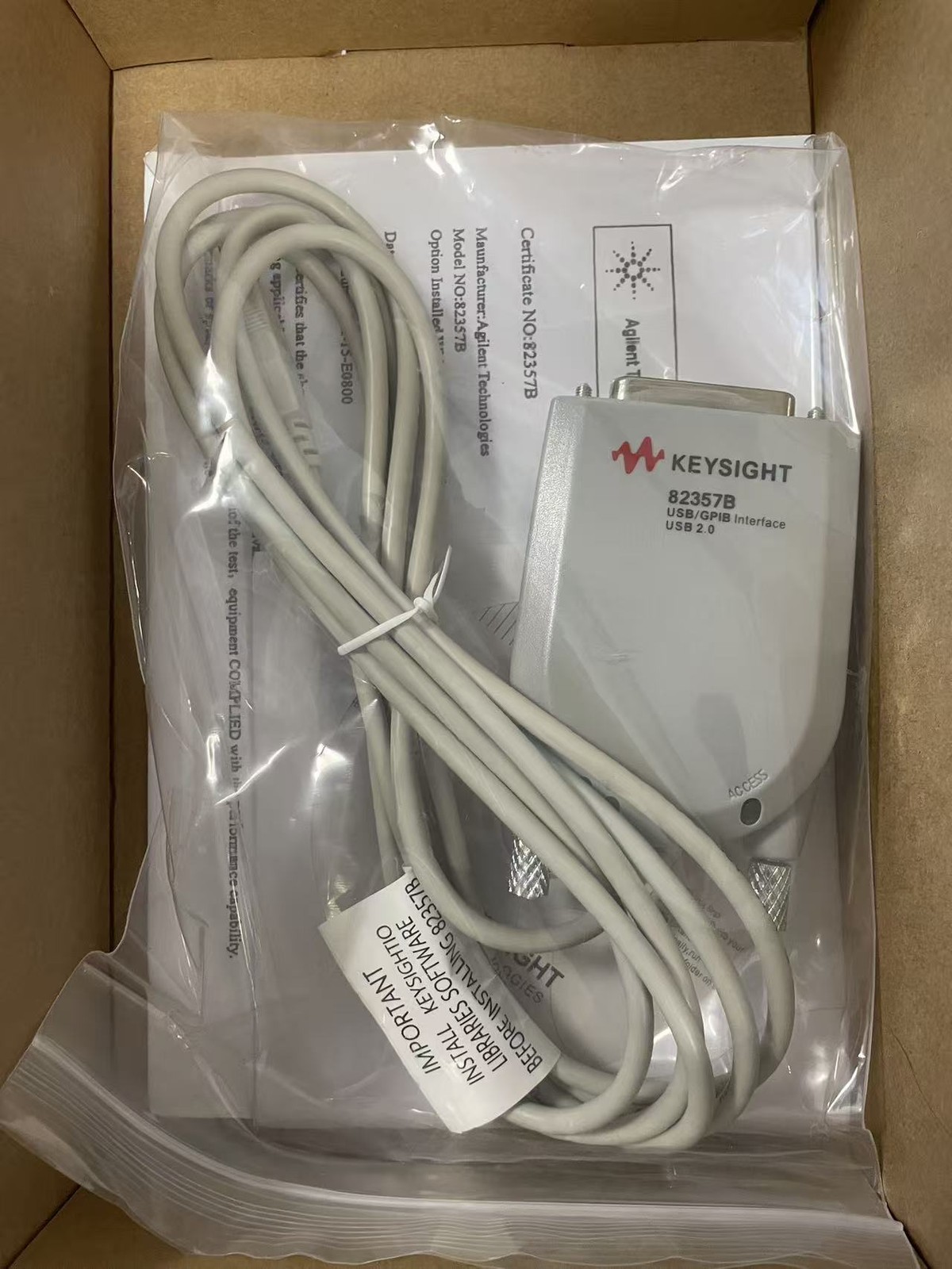 82357B 1X New Agilent Keysight 82357B USB-GPIB Interface High-Speed USB 2.0