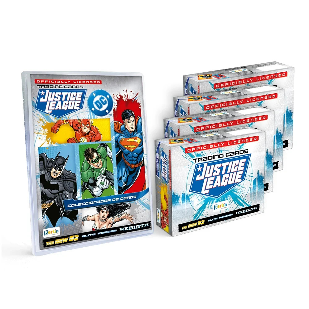 2026 JUSTICE LEAGUE BERLIN 4 BOX + BINDER TC - 50 PACKS Peru New 52 Superman WB
