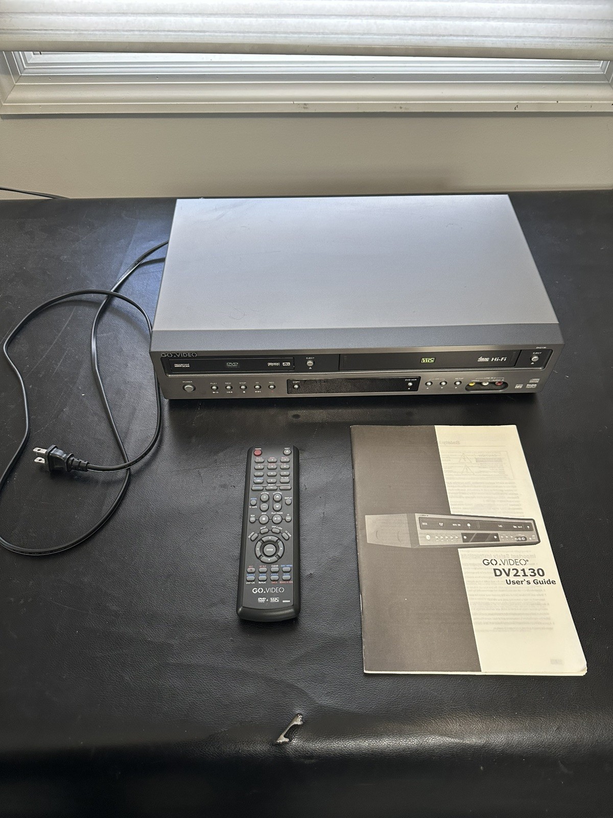 Go Video DV-2130 Combo DVD VCR VHS 00008h Remote + manual ONLY NO PLAYER IS INC