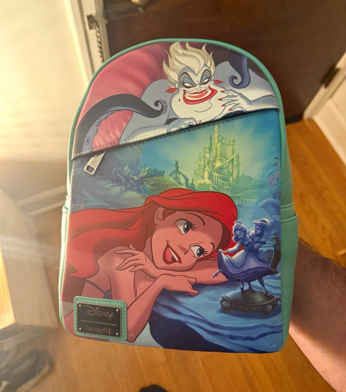 Loungefly Disney Little Mermaid Ariel Ursula Mini Backpack Zip Graphic Print NWT Loungefly Disney Little Mermaid Ariel Ursula Mini Backpack Zip Graphic Print NWT