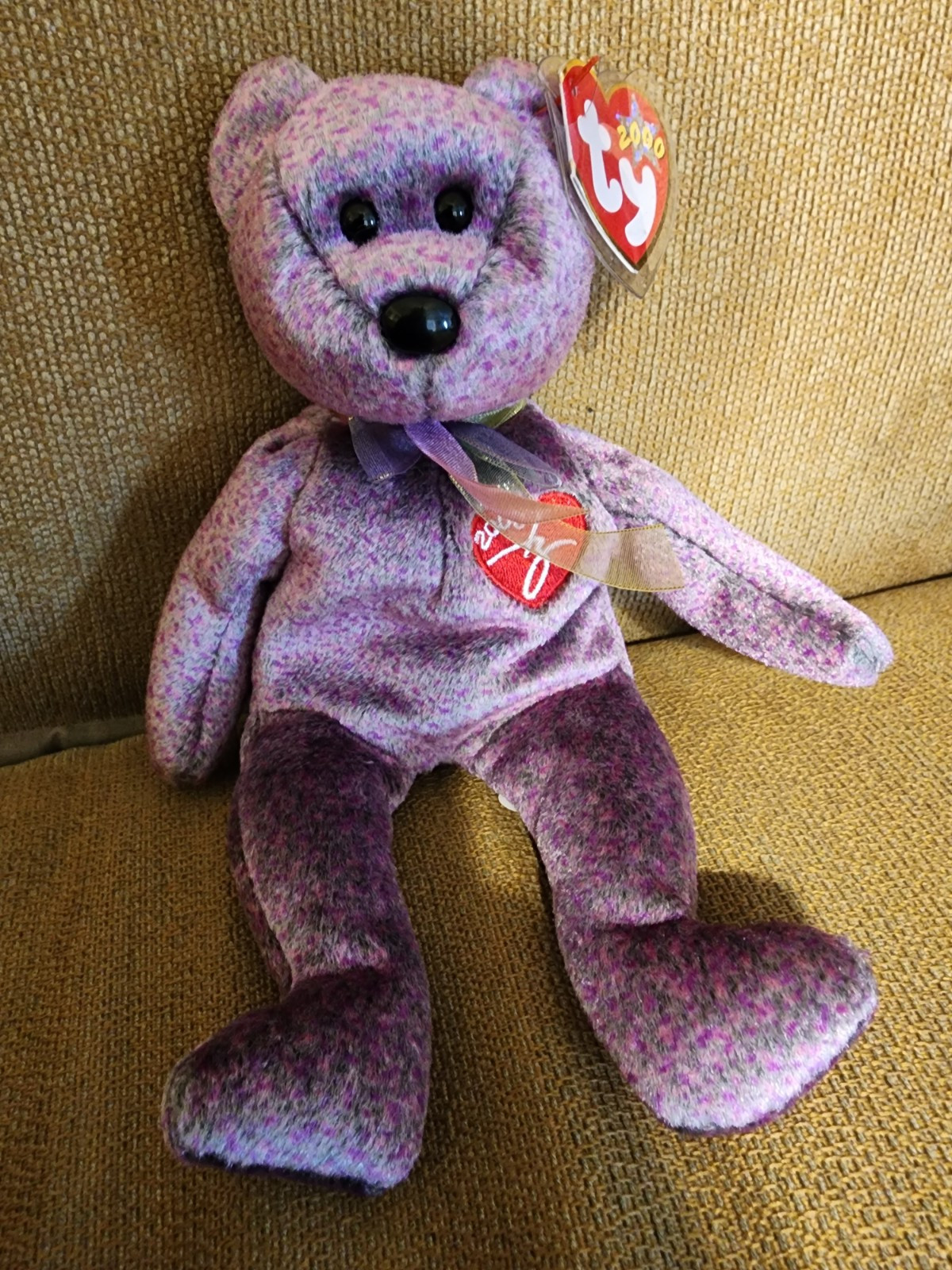 Ty Beanie Baby 2000 SIGNATURE Bear W Errors RARE
