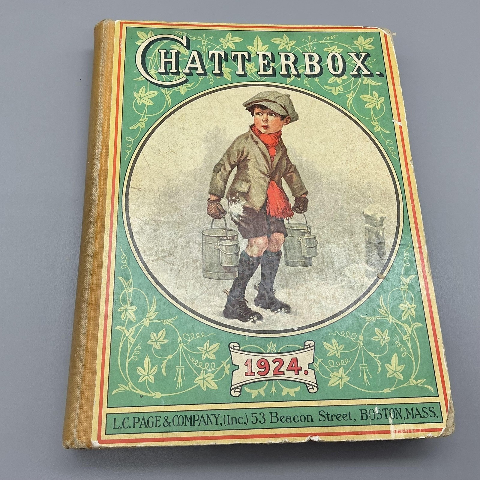 Chatterbox 1924 Antique Children\'s Illustrated Hardcover L.C. Page Boston Book