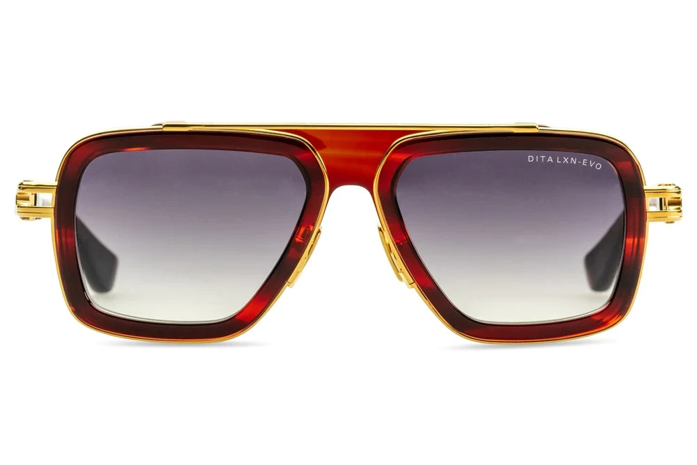 Authentic DITA LXN-EVO DTS403-A-04 Red-Gold Mens Sunglasses - 54 mm - NEW