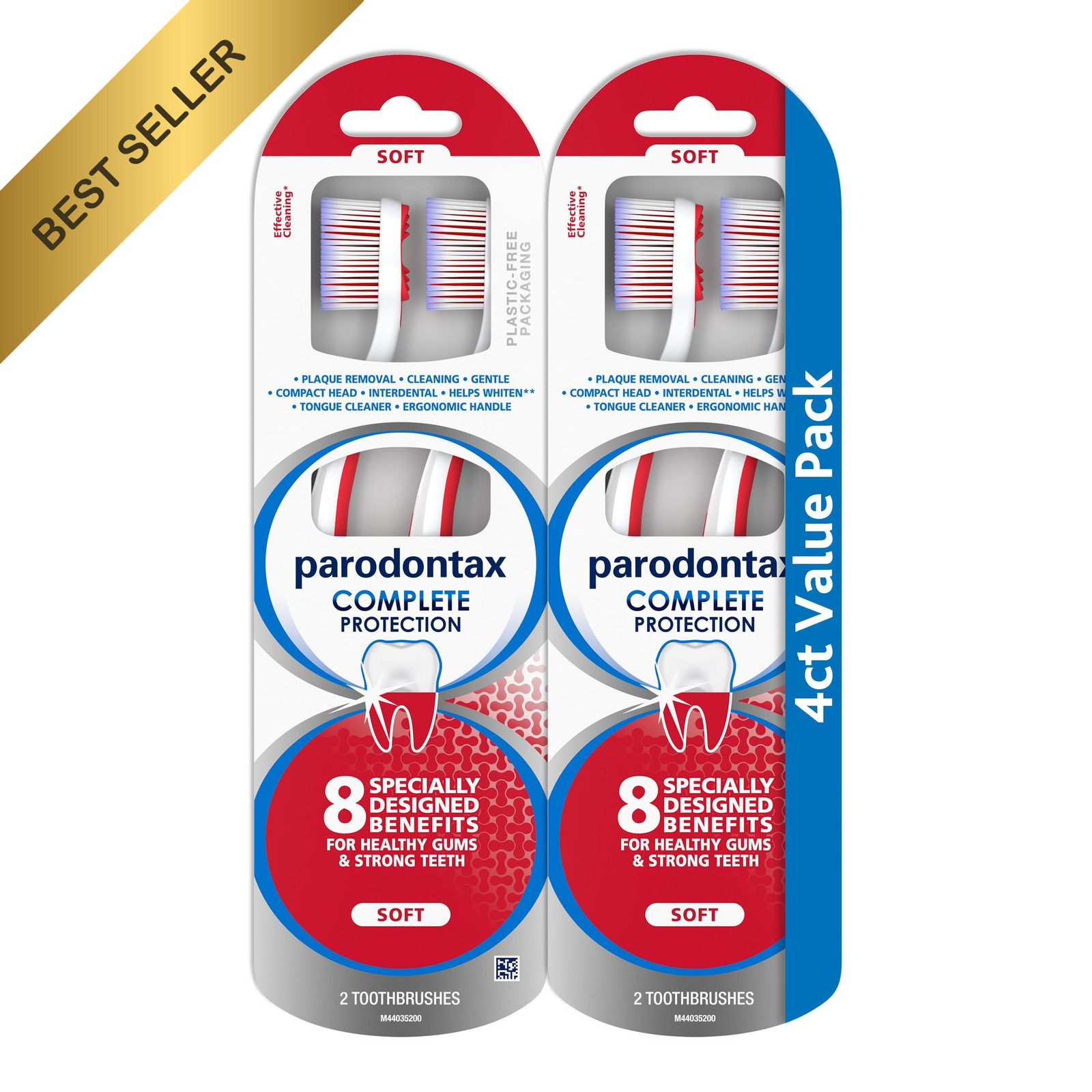 Parodontax Complete Protection Soft Toothbrush 2 x 2 Pack Healthy Gums 4 Count Parodontax Complete Protection Soft Toothbrush 2 x 2 Pack Healthy Gums 4 Count