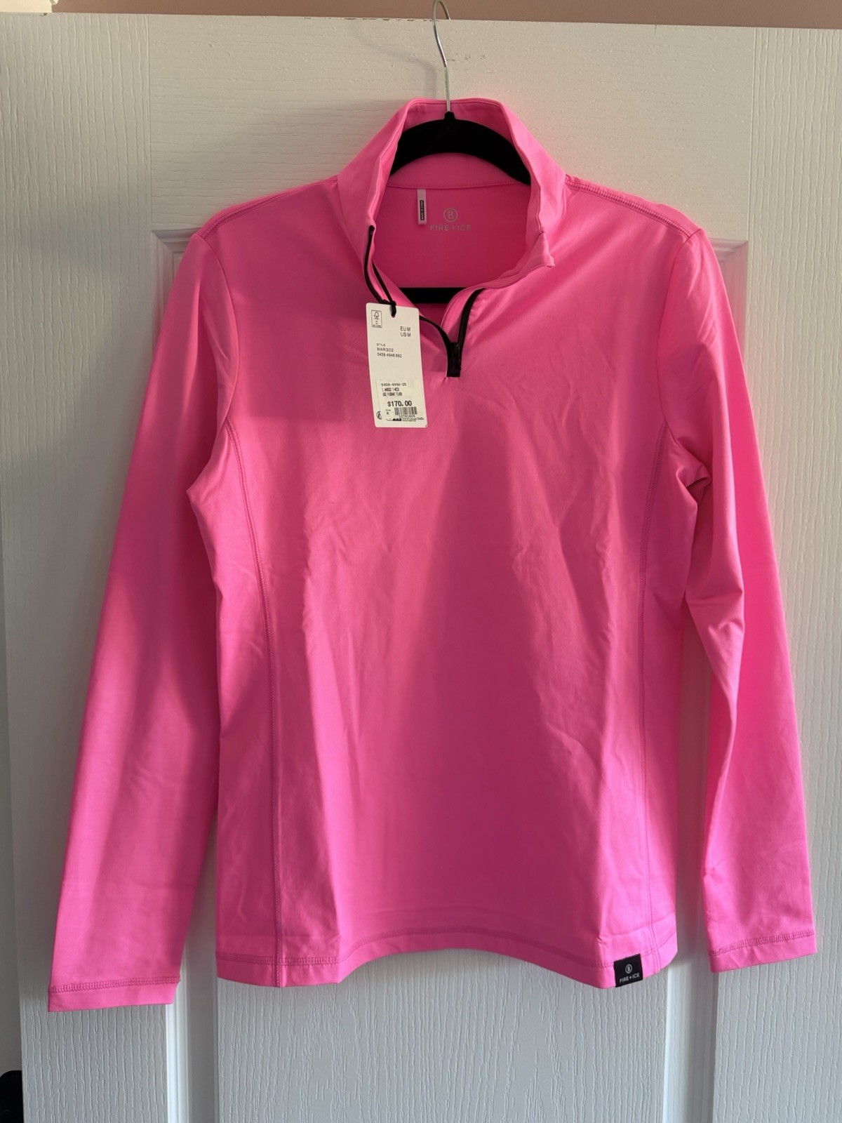 Bogner Fire Ice T-Neck Quarter Zip Pink Women’s Medium New With Tags