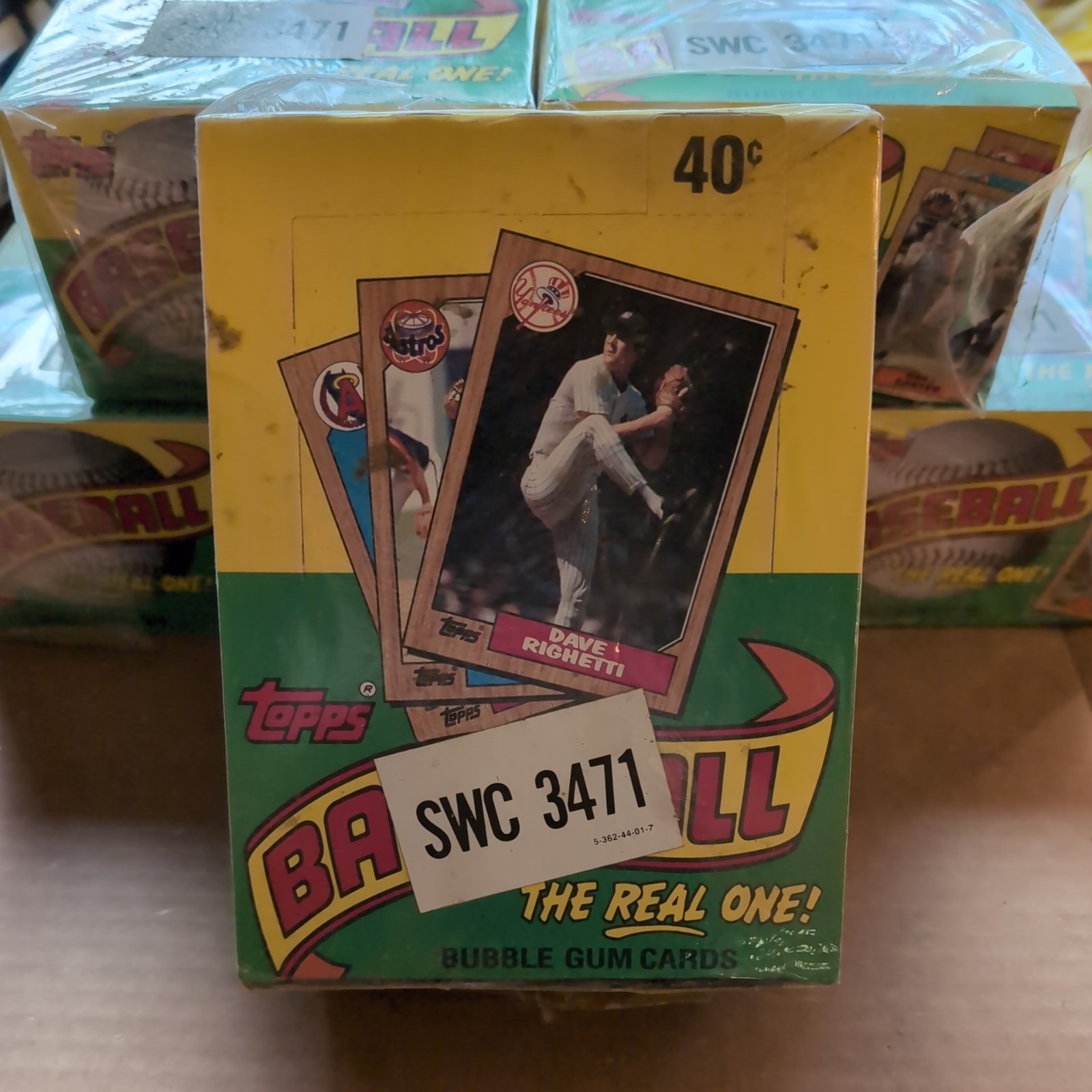 1987 Topps Baseball Factory Sealed Wax Box 36 Packs