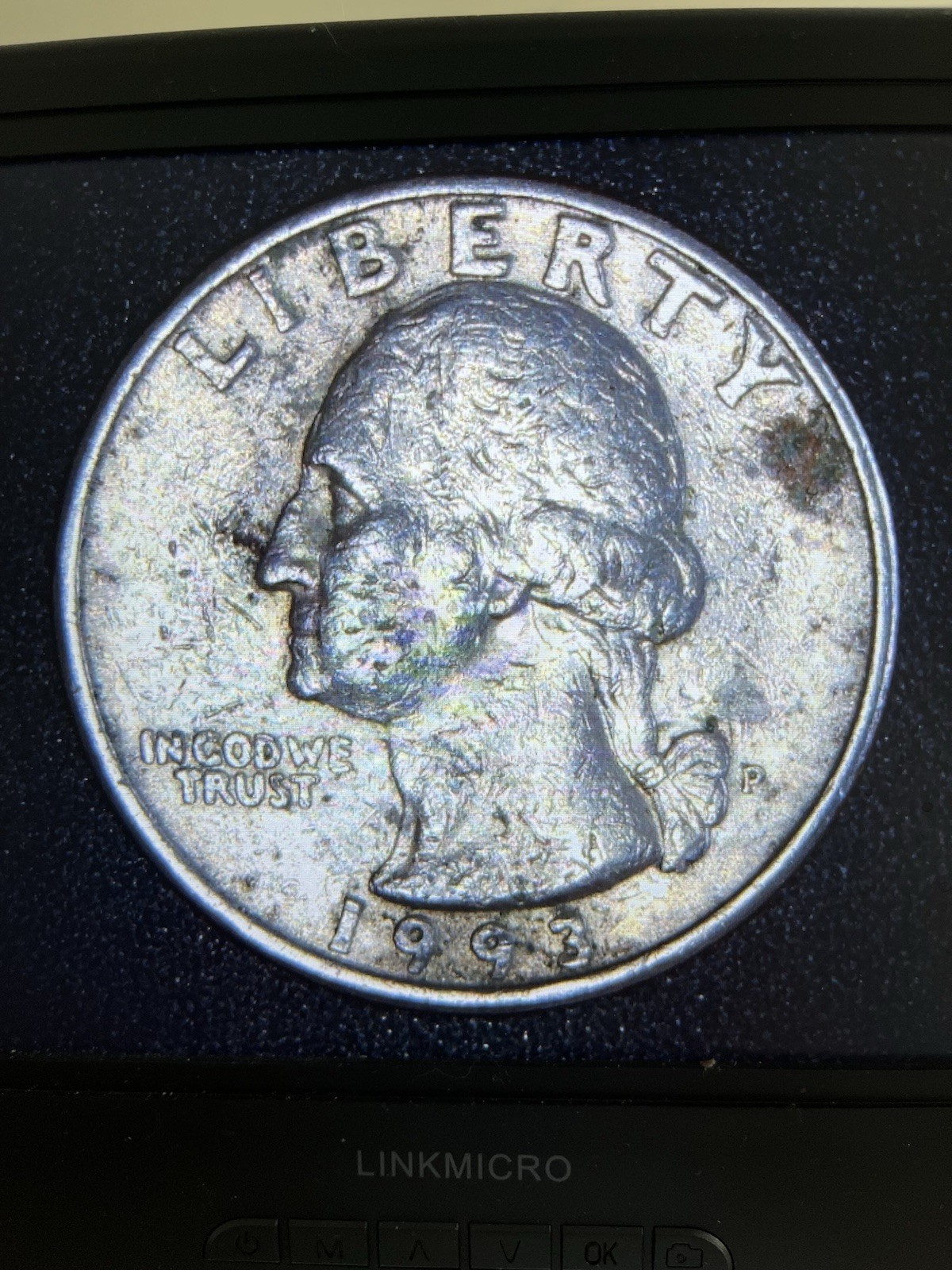 1993-P Washington Error Quarter Doubling on IN GOD WE TRUST 1993-P Washington Error Quarter Doubling on IN GOD WE TRUST