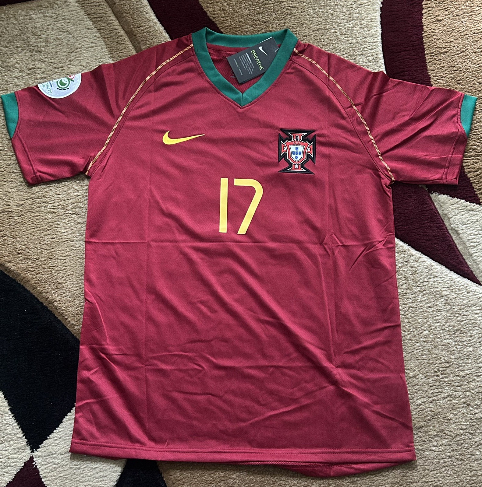 Portugal 2006 World Cup Home Jersey C. Ronaldo #17 Brand New Size L high quality