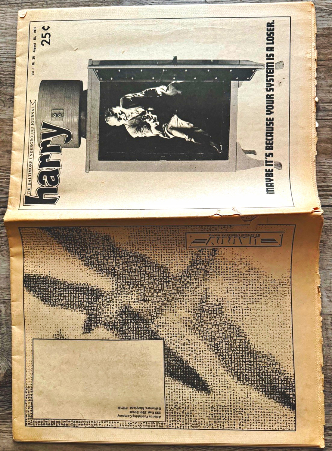 HARRY Underground Newspaper Aug 1970 Gilbert Shelton Freak Brothers Comix HARRY Underground Newspaper Aug 1970 Gilbert Shelton Freak Brothers Comix
