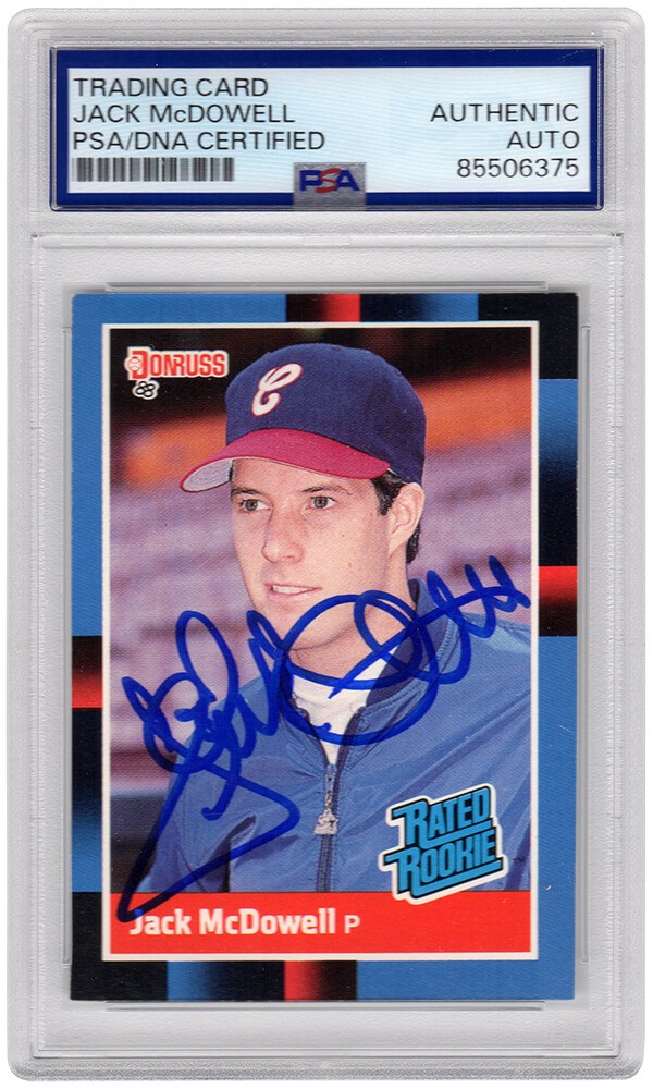 Jack McDowell Signed White Sox 1988 Donruss Rated Rookie Card #47 - PSA Slabbed