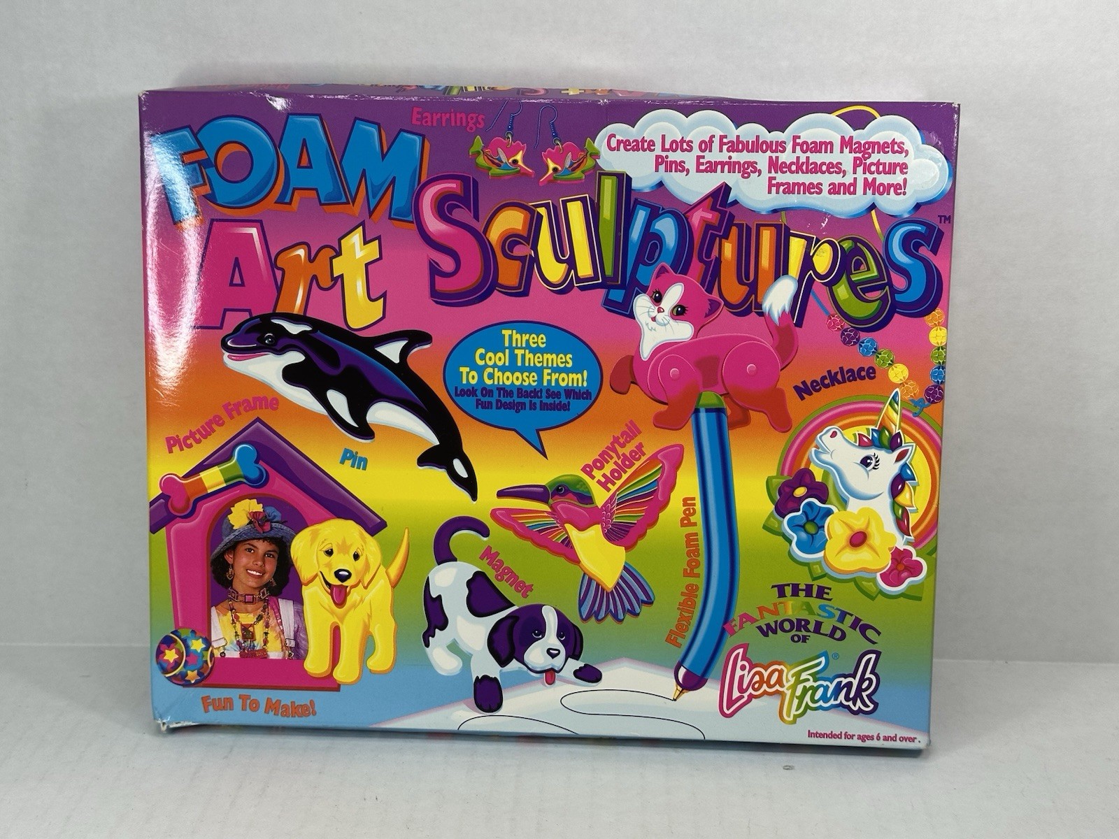 Vintage Lisa Frank Foam Sculptures Art Kit Sealed