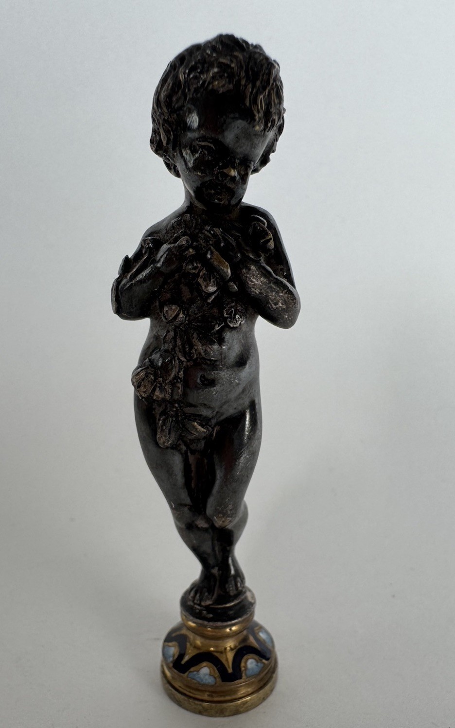 Antique French Art Nouveau Bronze Figural Woman Wax Seal Stamp c1900 Antique French Art Nouveau Bronze Figural Woman Wax Seal Stamp c1900