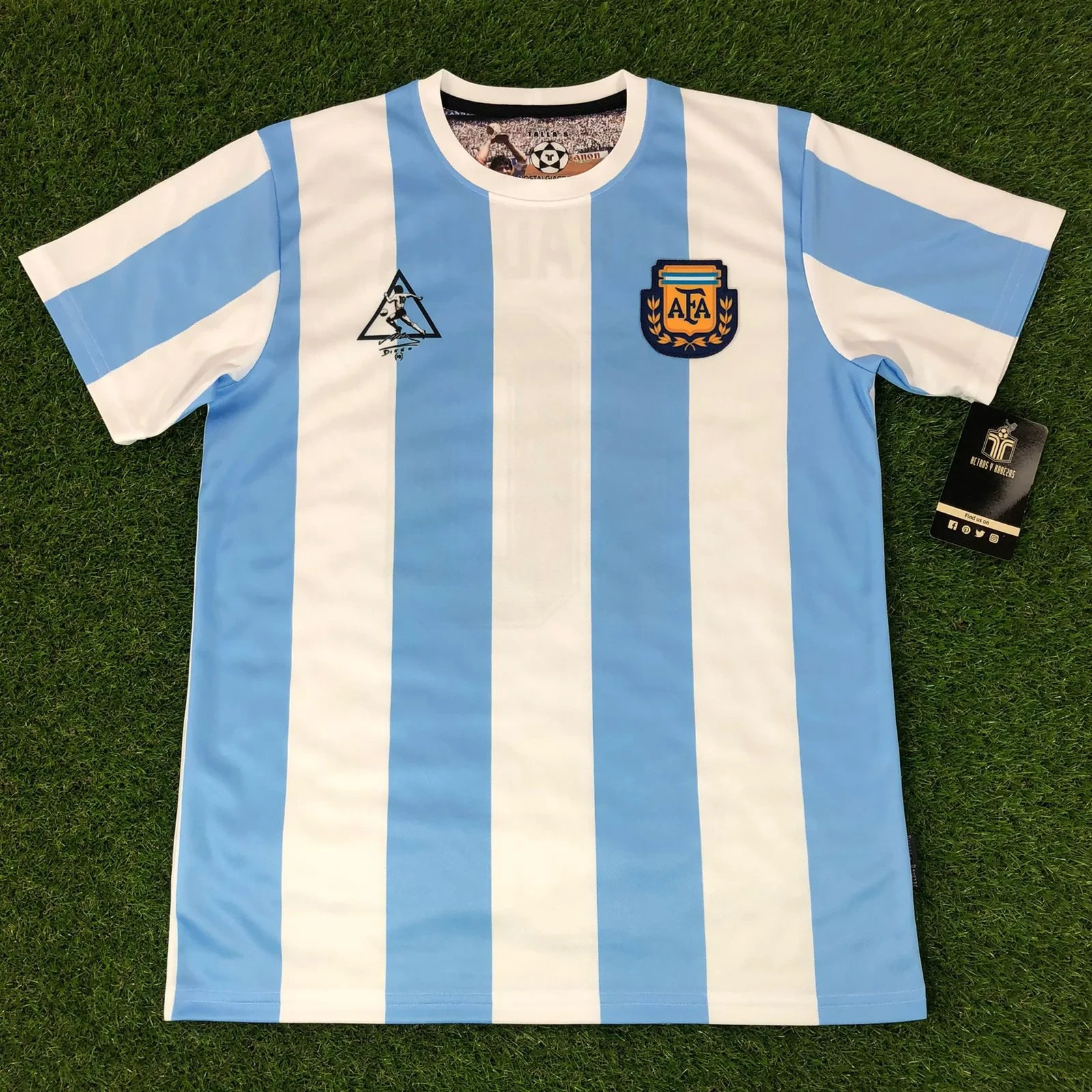 Argentina, Men\'s Retro Soccer Jersey, 1986, Maradona #10 (Tallaje Americano)