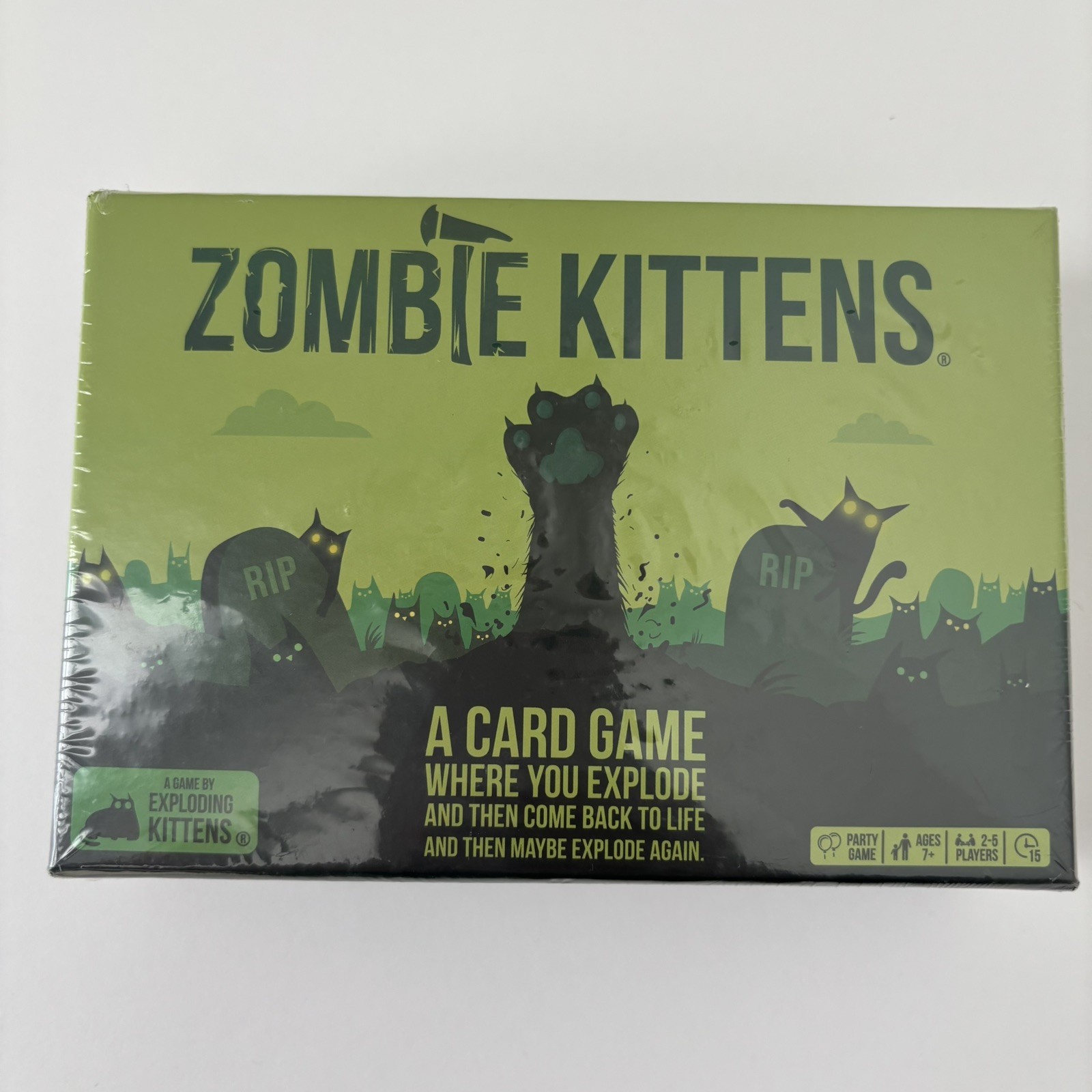Zombie Kittens Card Game by Exploding Kittens, Ages 7+, Family Game New Sealed