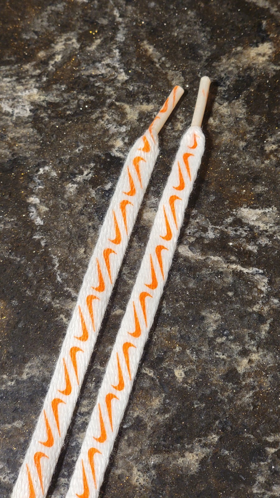 RARE Vintage 1980's Nike Swoosh Shoe Laces Pair w/ Orange Logos 40 RARE Vintage 1980's Nike Swoosh Shoe Laces Pair w/ Orange Logos 40
