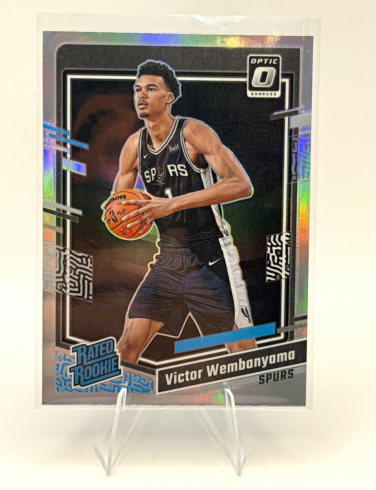 2023-24 Panini Donruss Optic Victor Wembanyama Rated Rookie Holo Prizm #225 2023-24 Panini Donruss Optic Victor Wembanyama Rated Rookie Holo Prizm #225