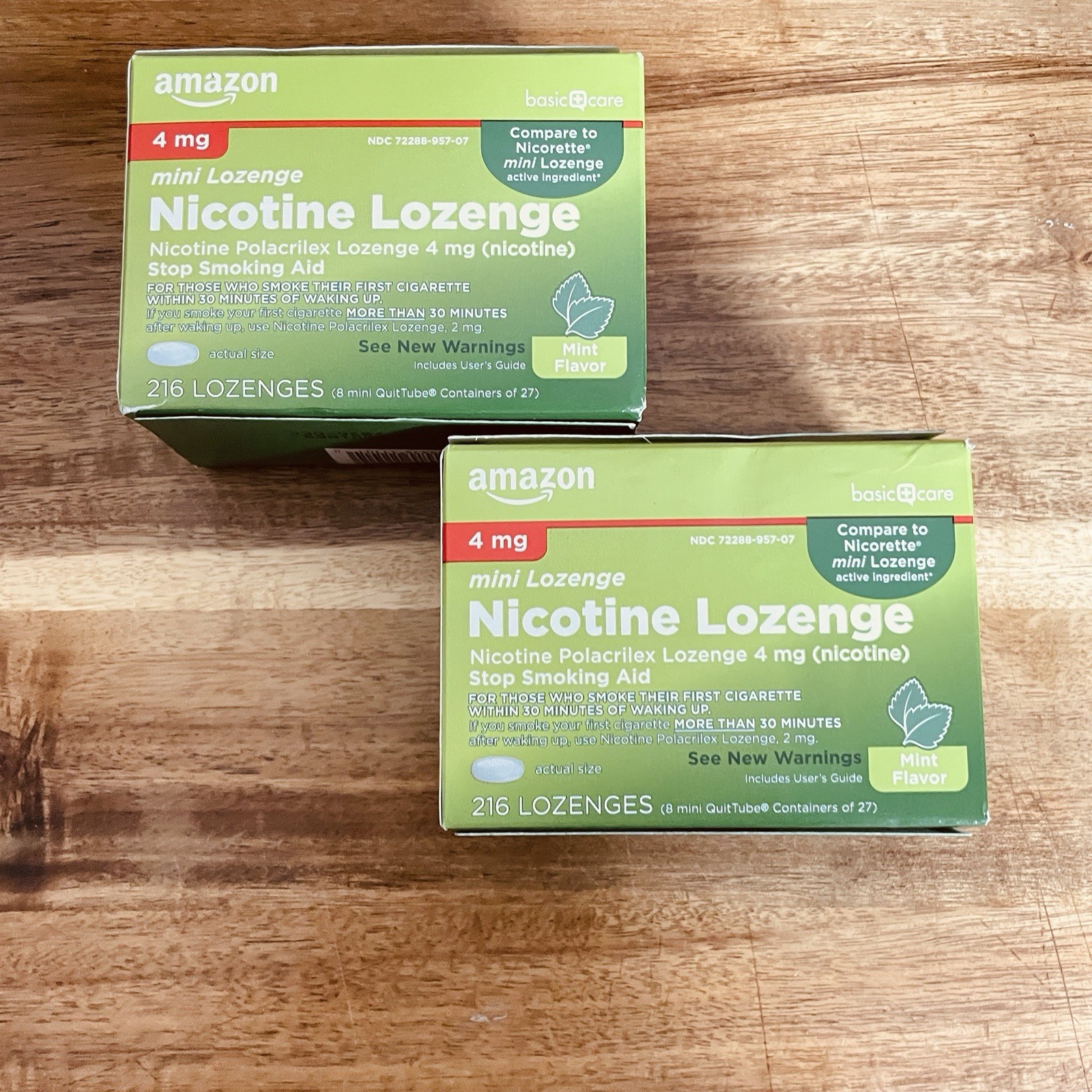 Amazon Basic Care Nicotine Mini Lozenge Mint 4mg 216 Count 432 Total