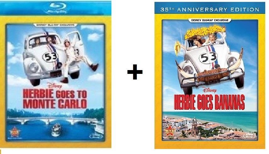 DISNEY\'S HERBIE GOES to Monte Carlo & Herbie Goes Bananas BLURAY 2 PACK NEW OOP