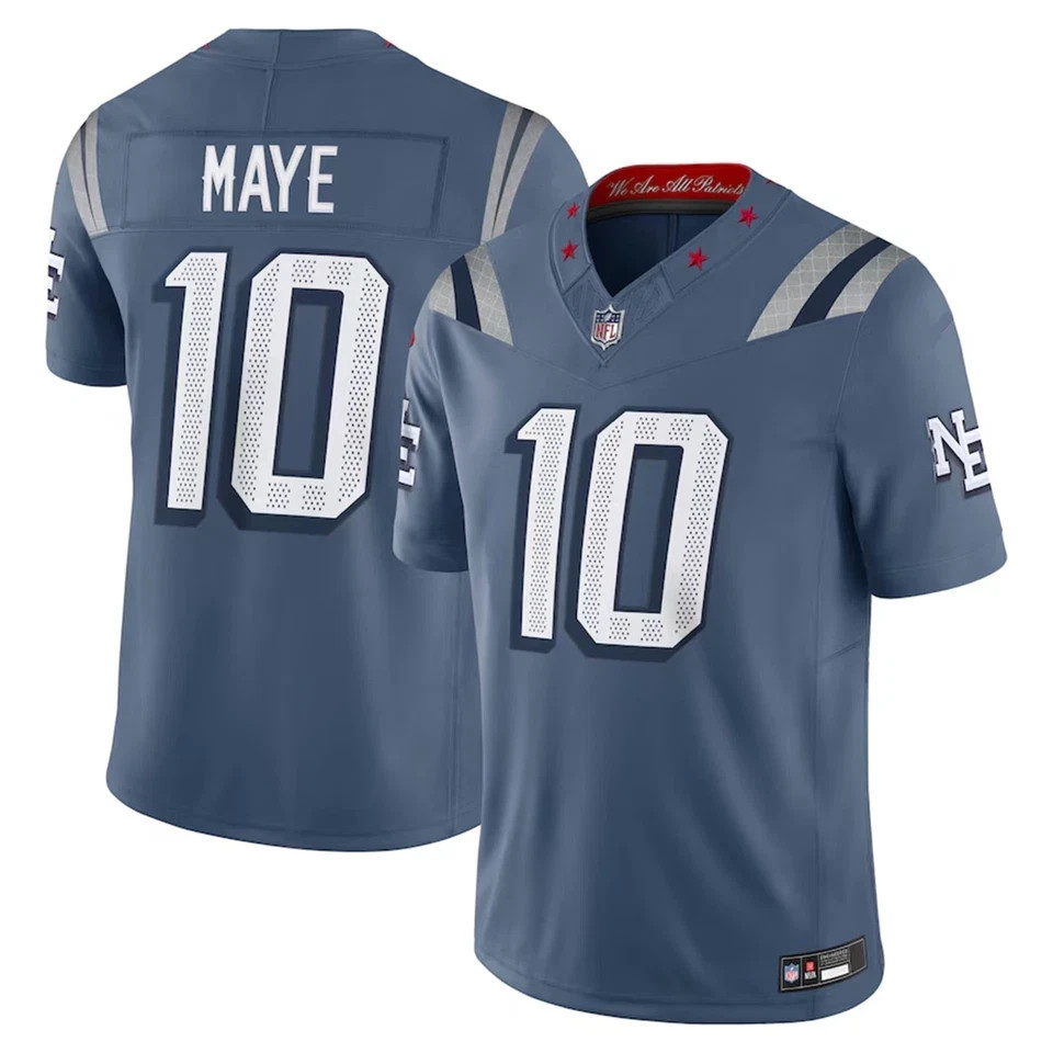 Men's Patriots #10 Drake Maye Collection Limited Stitched Jersey
