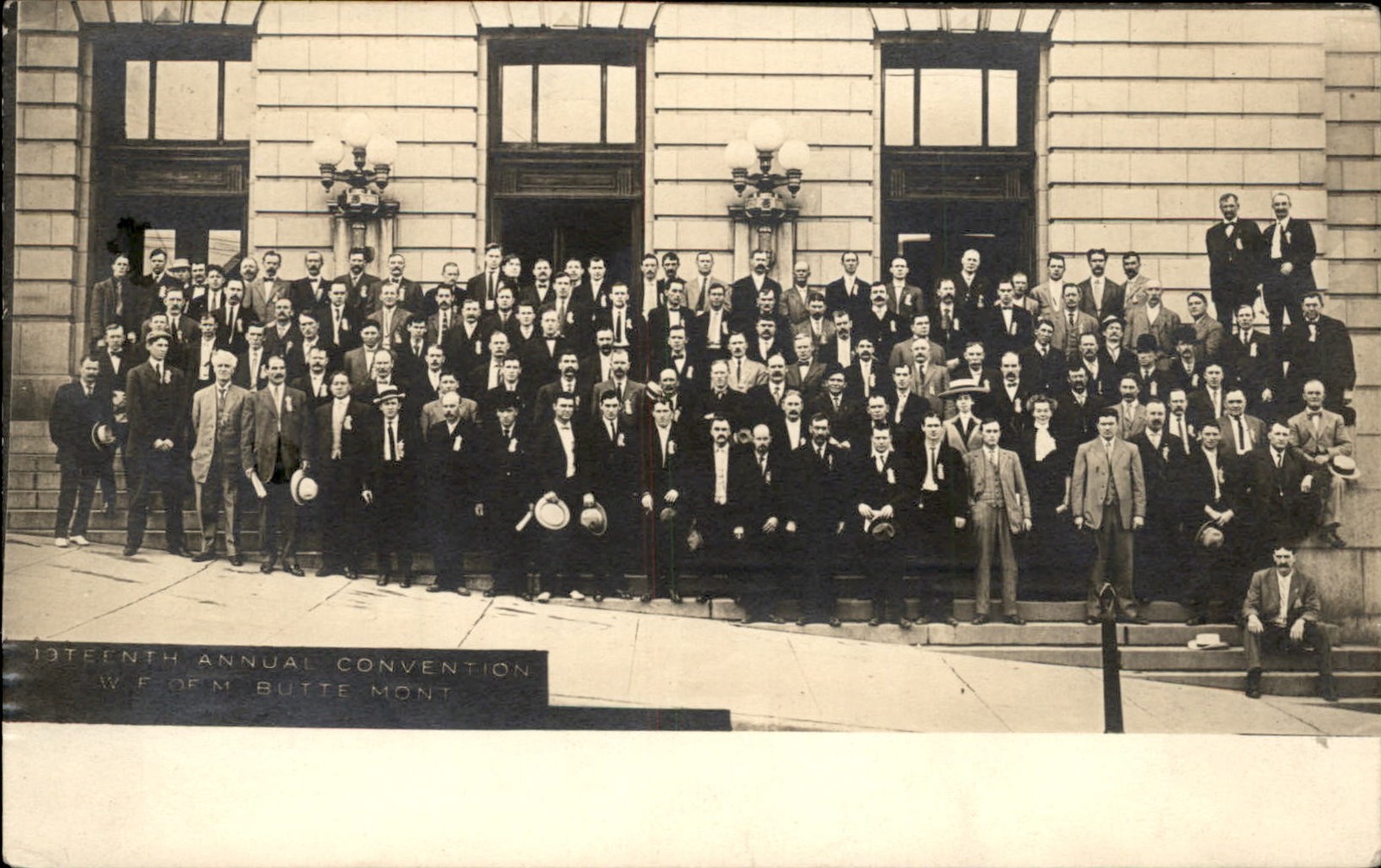 Butte MT Annual Convention Group Azo c1910s Real Photo Vintage Postcard bhn Butte MT Annual Convention Group Azo c1910s Real Photo Vintage Postcard bhn