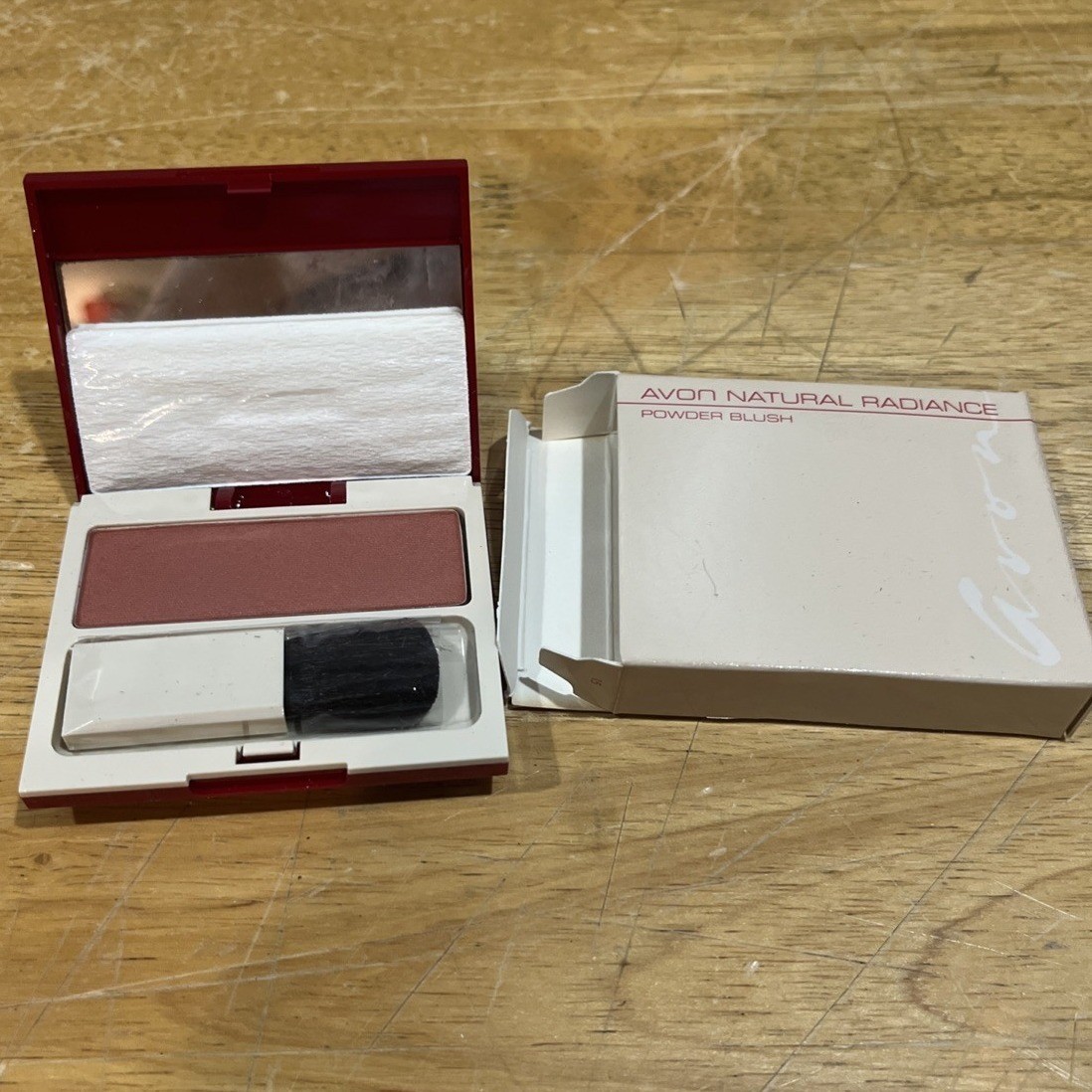 Avon Natural Radiance  Powder Blush .23 Oz Cashmere Rose Vintage 1988 New In Box
