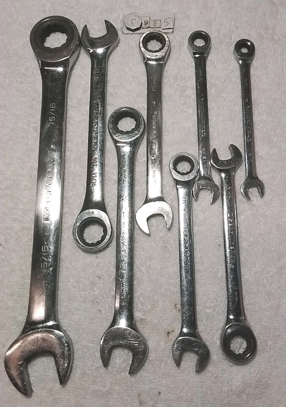8PC GEARWRENCH ASSORTED METR& STANDARD SIZES
