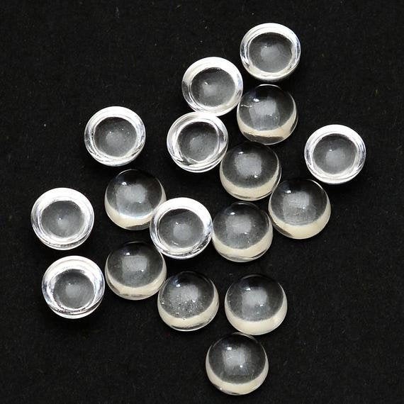 Crystal Quartz Round Cabochon 3mm to 25mm Natural Loose Wholesale Gemstone