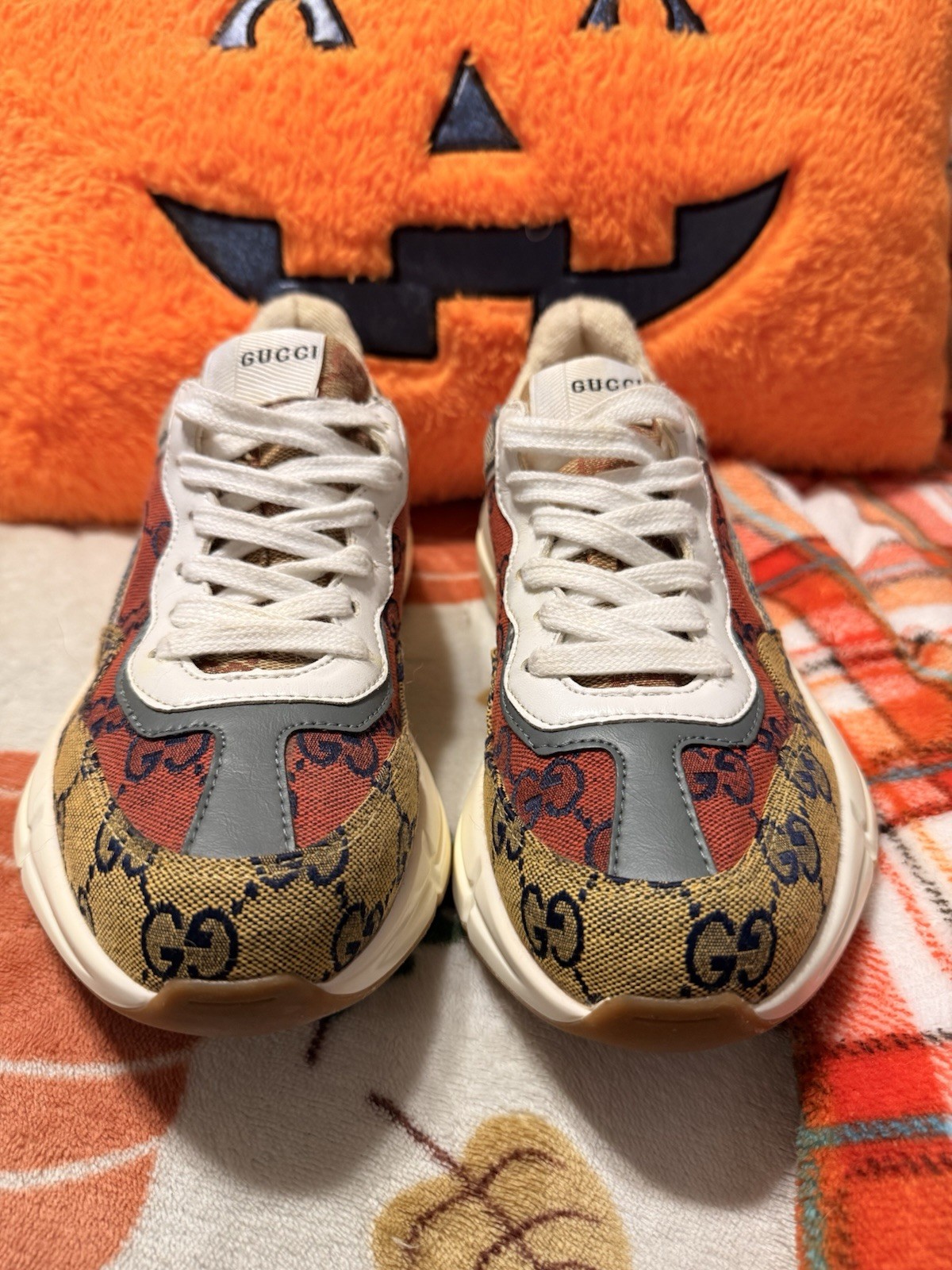 Gucci Rhyton GG Multicolor Canvas Leather Chunky Sneakers White Men’s/Women’s Gucci Rhyton GG Multicolor Canvas Leather Chunky Sneakers White Men’s/Women’s