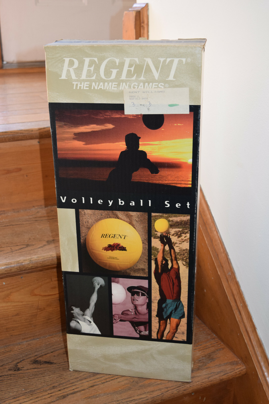 Regent Outdoor Portable Volleyball Net Set with Yellow Ball
