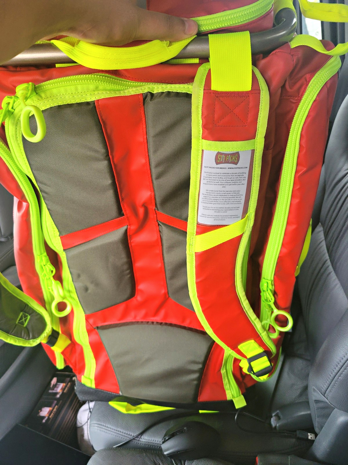 StatPacks G3+ Responder EMS/Trauma Backpack Bag Red/Hi-Vis Yellow