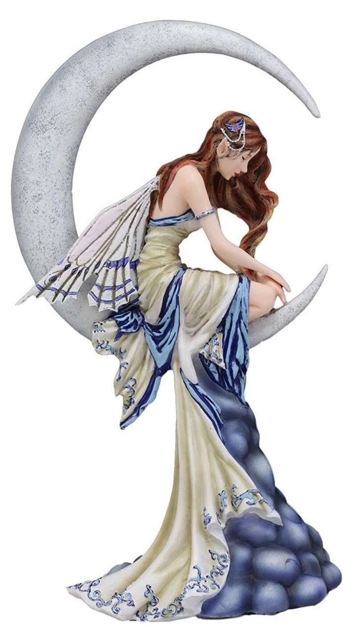 Fantasy Celestial Crescent Lunar Moon Dream Weaver Fairy Statue 12 Fantasy Celestial Crescent Lunar Moon Dream Weaver Fairy Statue 12