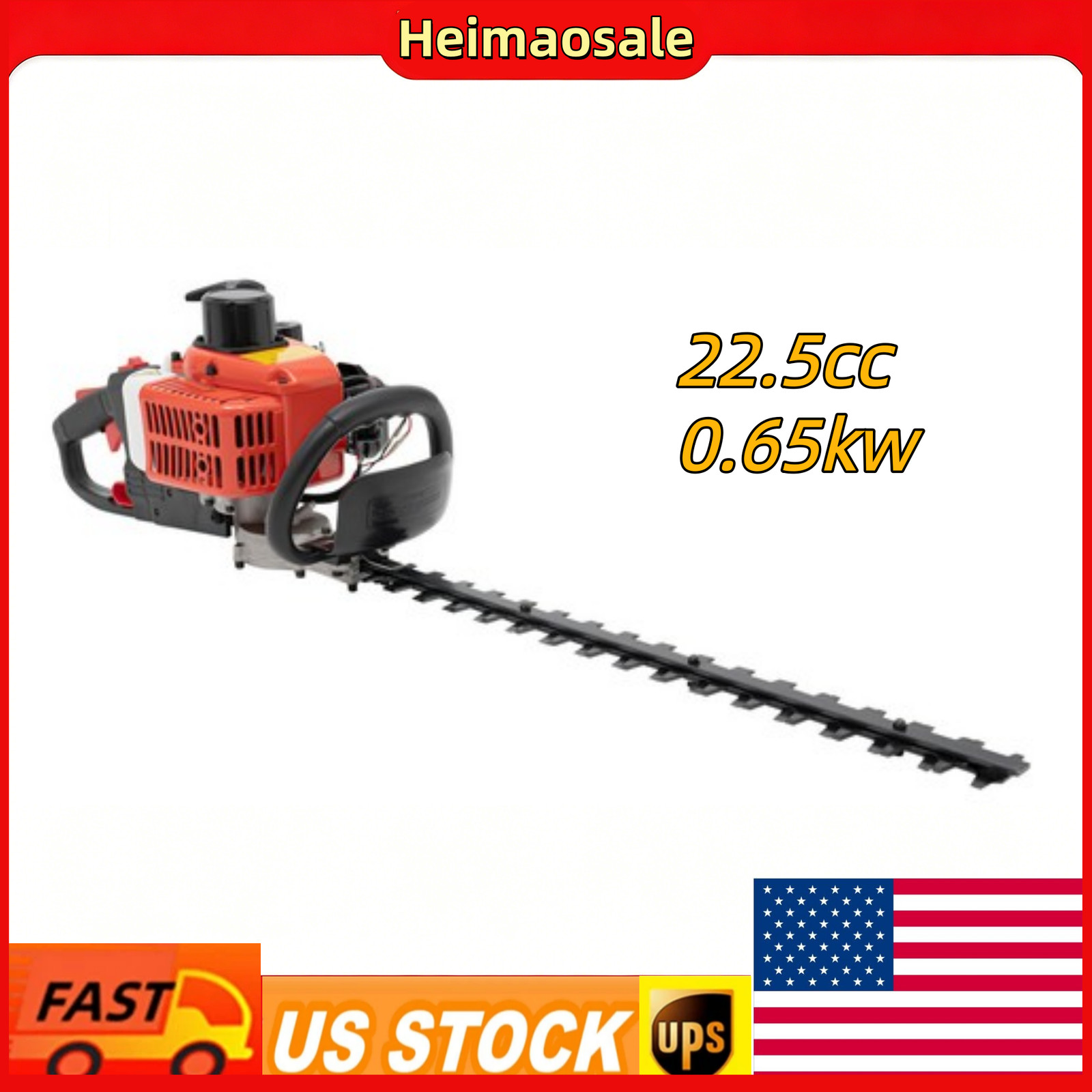 Gas Hedge Trimmer 22.5cc 2 Stroke Gas Powered Dual Sided Hedge Trimmer 650w